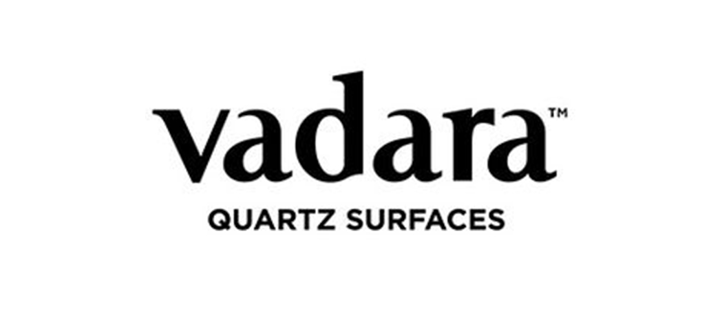 Vadara Quartz Logo with subheading "quartz surfaces"