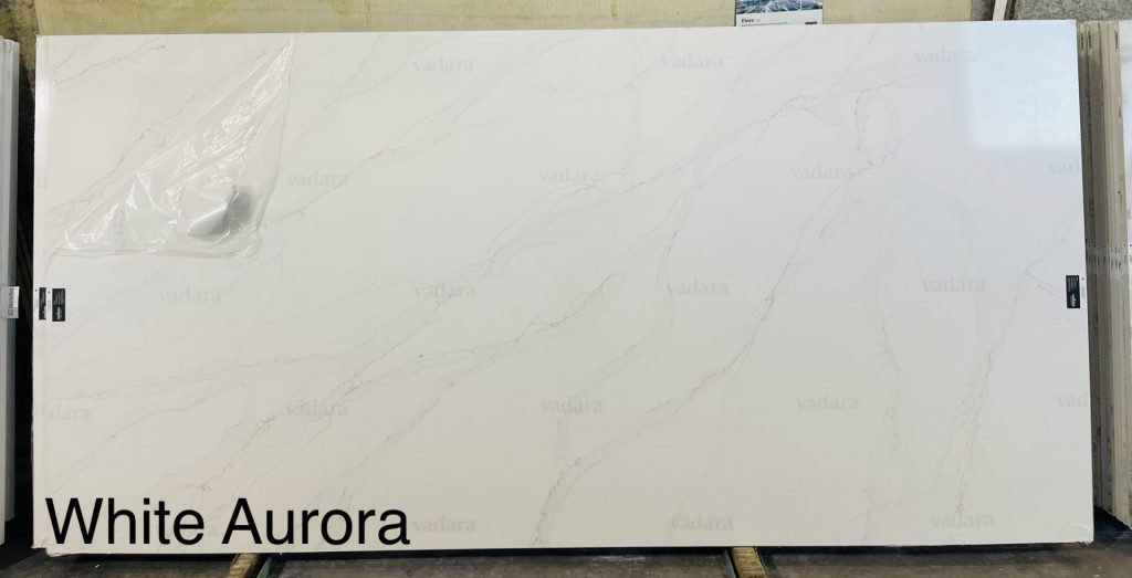 White Aurora Vadara white natural stone slab